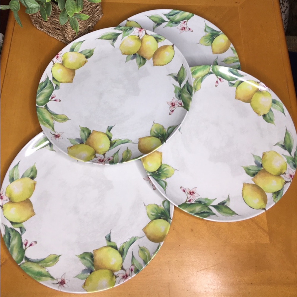 Lemon Melanine Plates